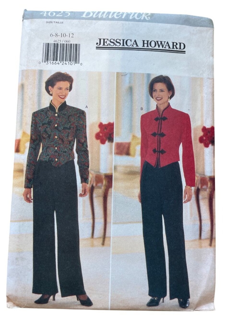 Vintage 90s Butterick 4625 Sewing Pattern Sizes 6-12 Top & Pants Retro UNCUT